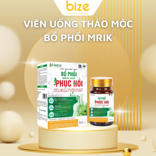 Viên thảo mộc Mrik bổ phổi Đẳng Sâm phục hồi Clean Virus