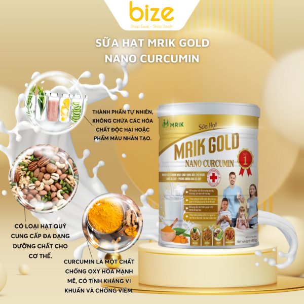 Sữa hạt Mrik Gold Nano Curcumin