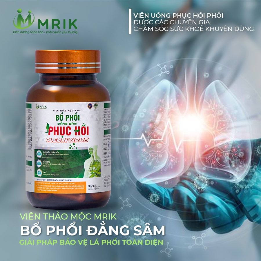 Viên thảo mộc Mrik bổ phổi Đẳng Sâm phục hồi Clean Virus