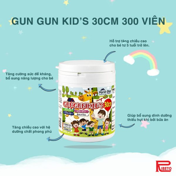 GUN GUN KID’S 30cm – Giúp bé phát triển chiều cao vượt trội