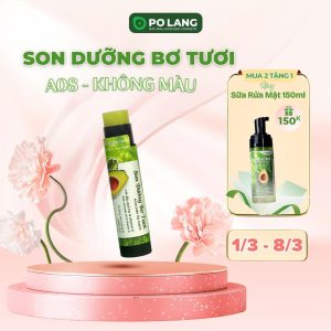 Mua 2 son không màu bơ A08 tặng sữa rửa mặt 150ml trị giá 150k