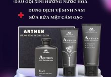 ComBo hoàn hảo Antmen: Dầu gội 3in1 + Sữa rửa mặt cám gạo + Dung dịch vệ sinh nam
