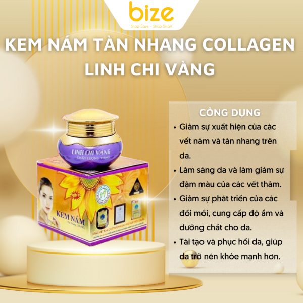 Kem trị nám tàn nhang đồi mồi Linh Chi Vàng 20g