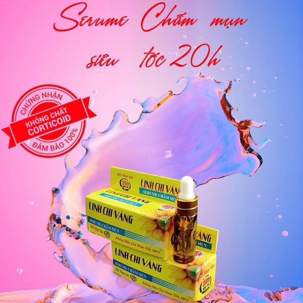 Serum Chấm Mụn Siêu Tốc 20H Linh Chi Vàng 10ml - Giải Pháp Hiệu Quả Cho Mụn