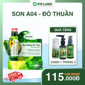 Son dưỡng môi Pơ Lang màu Đỏ Thuần son dưỡng môi từ bơ - A04