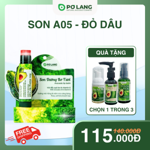 Son dưỡng môi Pơ Lang màu Đỏ Dâu son dưỡng môi từ bơ - A05