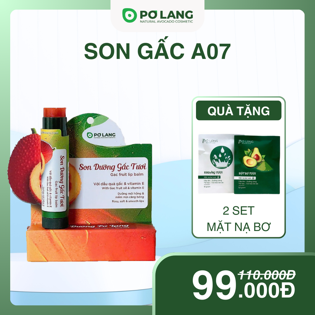 Son không màu gấc A07 Pơ Lang Son không màu gấc A07 Pơ Lang