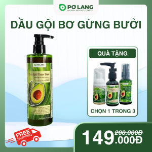 Dầu Gội Thảo Dược Bơ Gừng Bưởi Pơ Lang 300gram