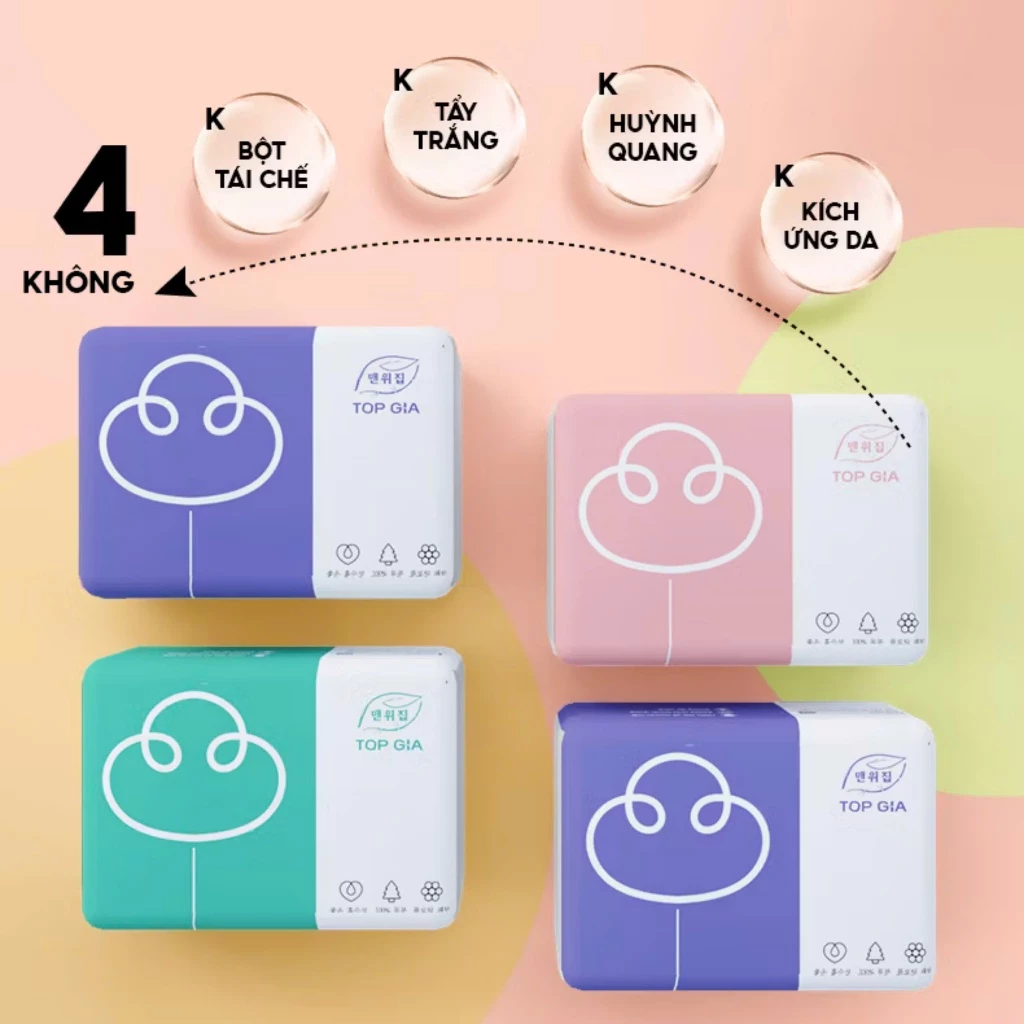 Giấy ăn 3 màu topgia (1) Giấy ăn 3 màu topgia