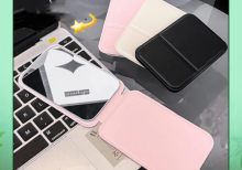 Gương gấp mini bọc da xinh xắn (4)