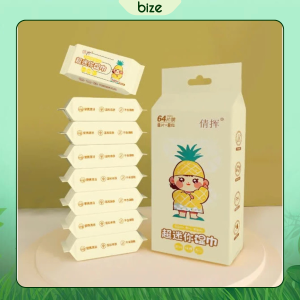 Khăn giấy ướt mini Qian Hui bịch 8 gói 1