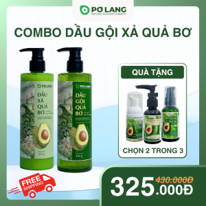 Combo Gội Xả Bơ Pơ Lang - Phục Hồi Tóc Khô Xơ Chuyên Sâu