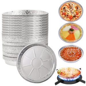 Combo 50 Khay Giấy Bạc Tròn 22cm Lót Nồi Chiên Không Dầu Chịu Nhiệt Tốt Chống Dính Chống Chín Dầu Mỡ