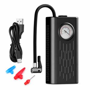 [Biz-E] Bơm Hơi Mini Đa Năng Có Đồng Hồ Áp Suất Bơm Lốp Xe Ô Tô, Xe Máy, Nệm Hơi, Bóng Kèm Đầu Bơm Tiện Lợi (1)
