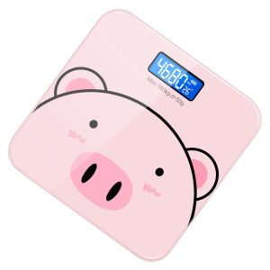 [Biz-E] Cân Điện Tử Sức Khỏe Hoạt Hình Heo Con Màu Hồng Dễ Thương Tặng Kèm Thước Dây Đo Cân Nặng Gia Đình (1)