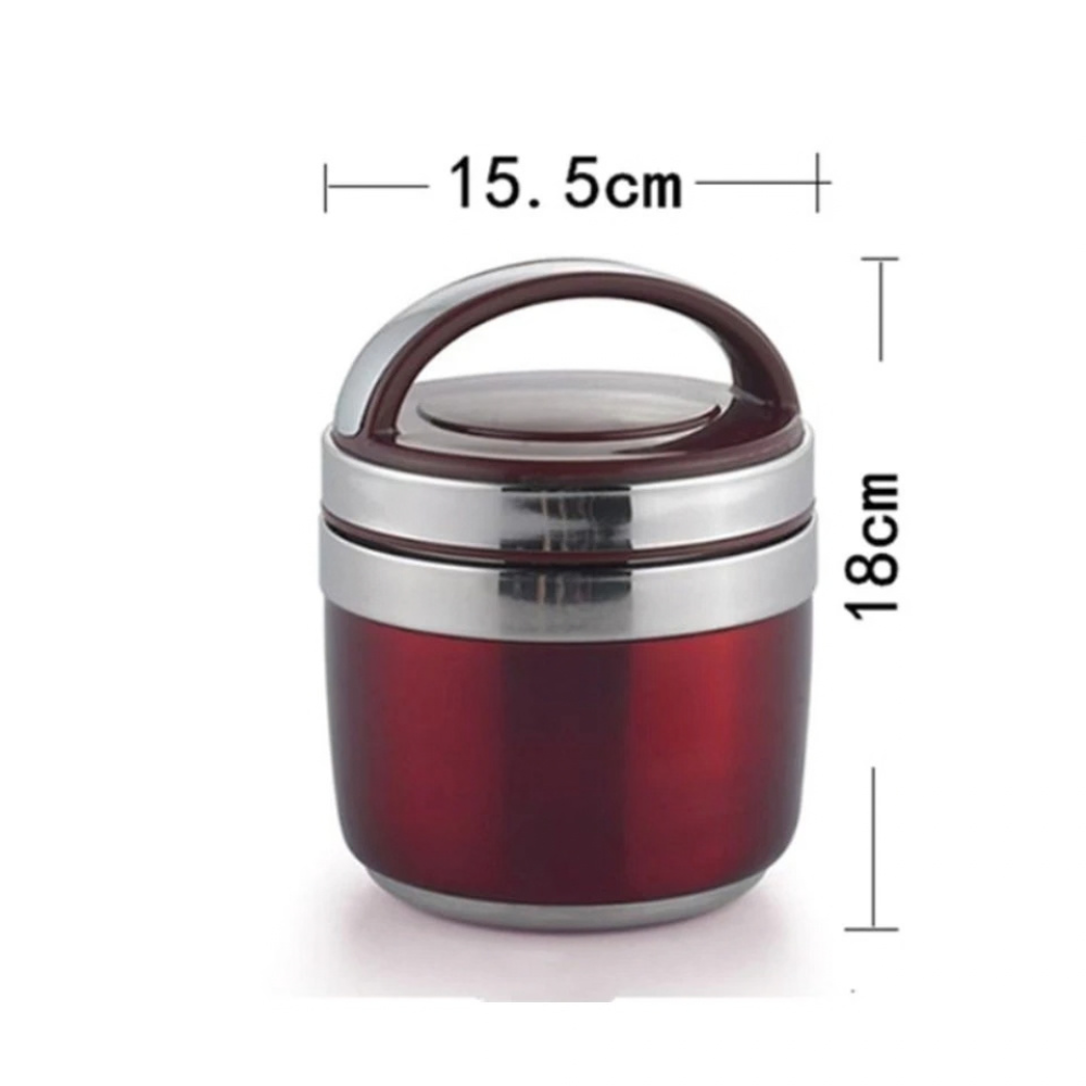 Cà Men Giữ Nhiệt 2 Tầng Inox 304 Dạng Bát Tròn Đựng Canh Cháo Cơm Mang Đi Học, Văn Phòng Tiện Lợi, Thanh Lịch (4)