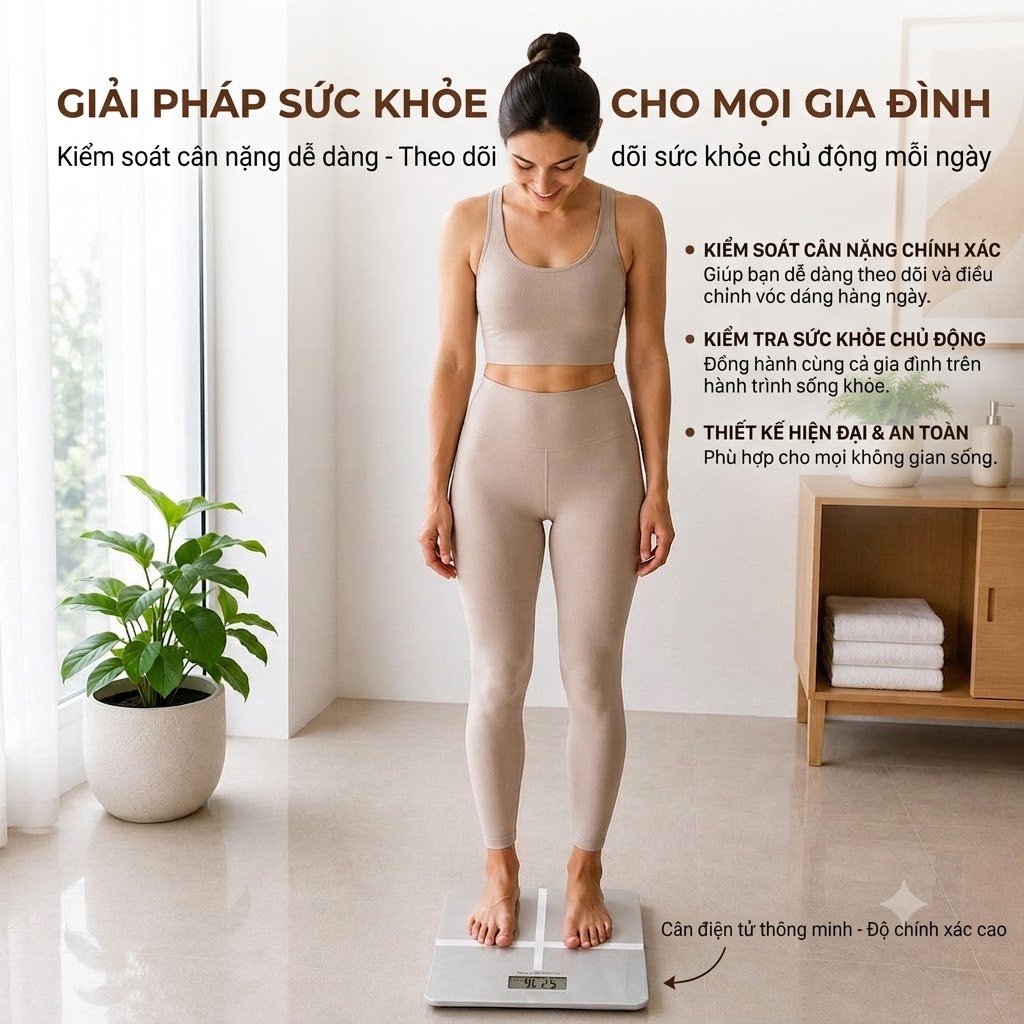 Cân Sức Khỏe Điện Tử Hình Chữ Thập Mặt Kính Cường Lực Tải Trọng 180Kg Màn Hình LCD Hiển Thị Rõ Nét (1)