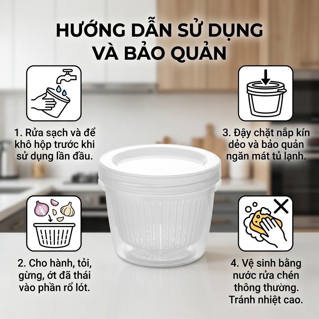 Combo 2 Hộp Đựng Hành Tỏi Tách Nước Để Tủ Lạnh Nhựa Trong Nắp Kín Ngăn Mùi Tiện Lợi (1)