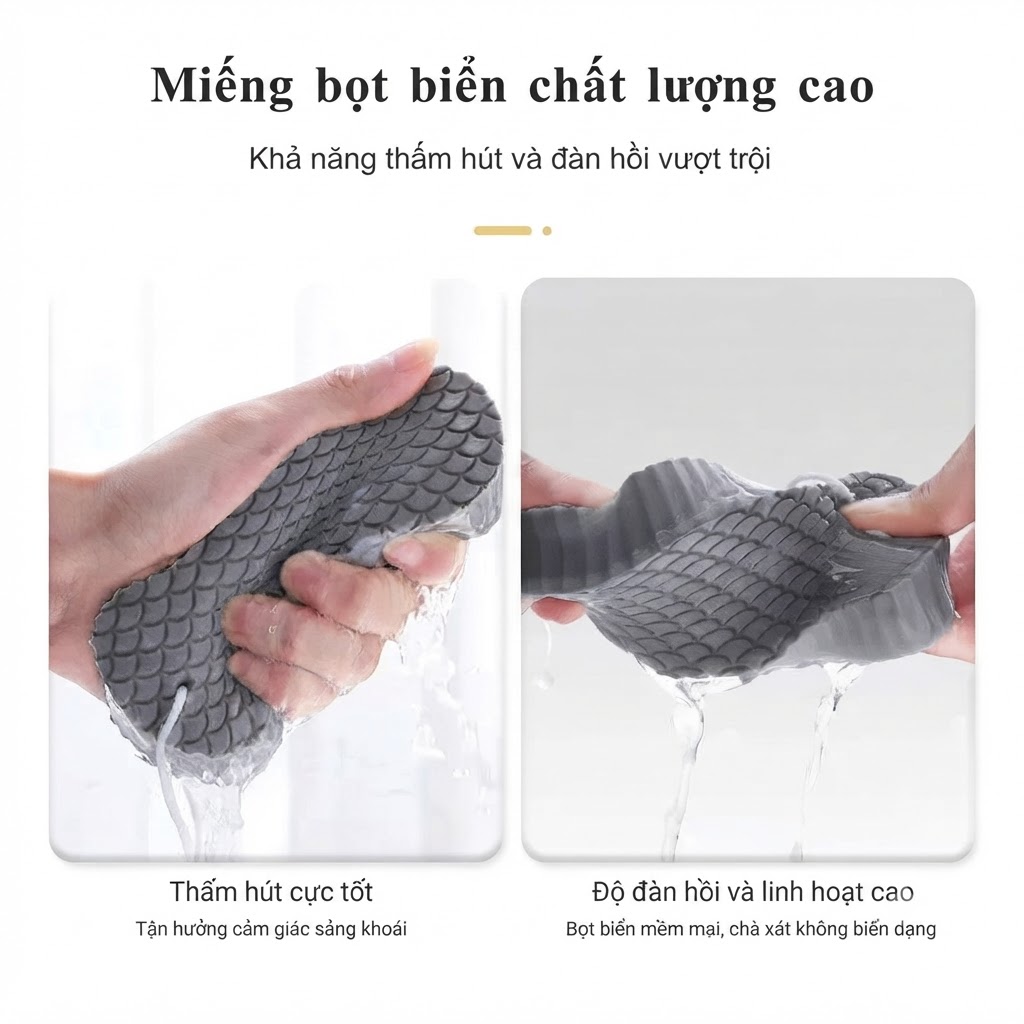 Combo 3 Miếng Bọt Biển Tắm 3D Mềm Mại Tẩy Tế Bào Chết Tạo Bọt Mịn An Toàn Cho Da Em Bé Và Người Lớn (3)