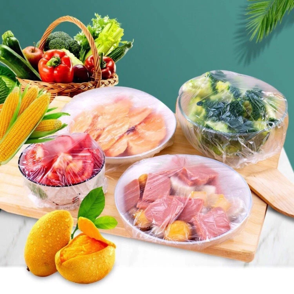 Combo 5 Túi Màn Bọc Thực Phẩm Co Giãn Hình Gấu Chất Liệu PE An Toàn Tiện Lợi (Tổng 500 Chiếc) (3)