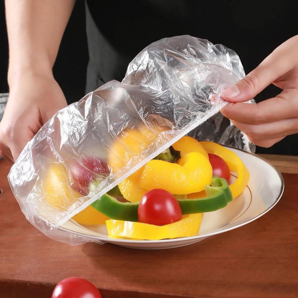 Combo 5 Túi Màn Bọc Thực Phẩm Co Giãn Hình Gấu Chất Liệu PE An Toàn Tiện Lợi (Tổng 500 Chiếc) (8)