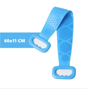Đai Tắm Silicon Tẩy Tế Bào Chết Chà Lưng Hai Mặt Gai Mềm Mại Làm Sạch Cơ Thể Có Tay Cầm Tiện Lợi