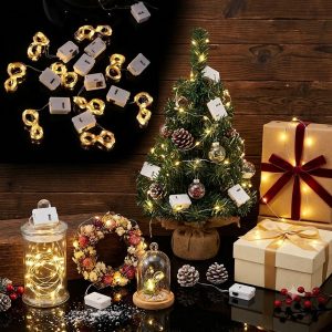 Dây Đèn LED Đom Đóm Fairylight 2M Có Sẵn Pin Nhiều Chế Độ Sáng Trang Trí Noel Dịp Lễ Tết Hộp Quà