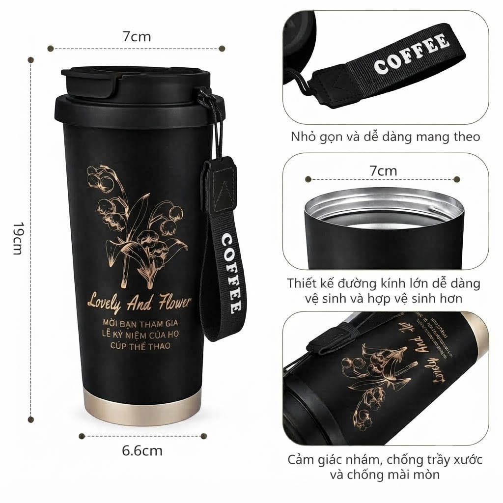 HB Cup Ly Giữ Nhiệt Cốc Cà Phê 500ml Inox Cao Cấp Giữ Nhiệt Nhiều Giờ Thiết Kế Hiện Đại Dễ Mang Theo (4)