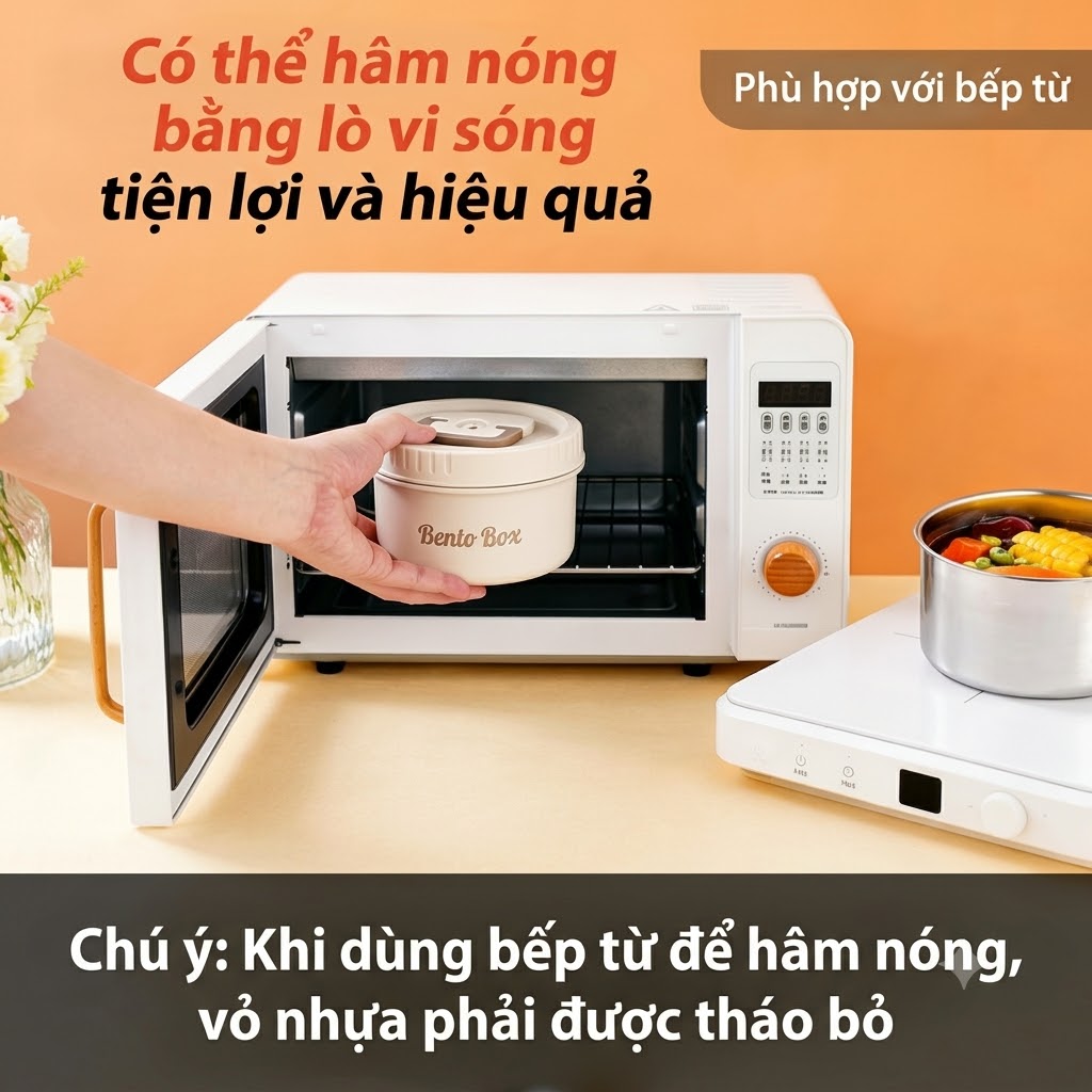 Hộp Cơm Giữ Nhiệt Văn Phòng 3 Tầng 4 Tầng Inox 304 (3)