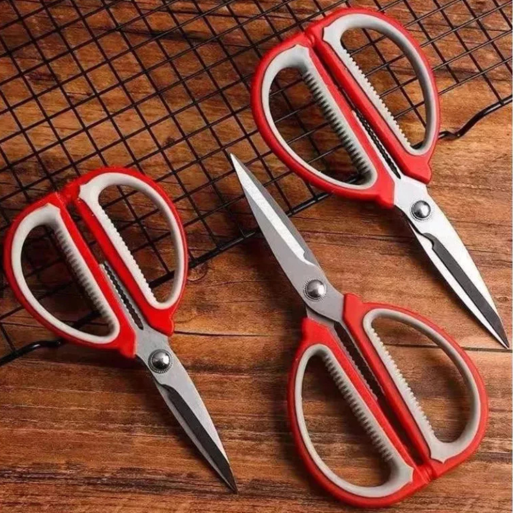 Combo 3 Kéo Đa Năng Inox Cán Nhựa Đỏ Cắt Thực Phẩm Thịt Gà Rau Củ Giấy Văn Phòng Dụng Cụ Bếp Tiện Lợi Bền Bỉ (8) Combo 3 Kéo Đa Năng Inox Cán Nhựa Đỏ Cắt Thực Phẩm Thịt Gà Rau Củ Giấy Văn Phòng Dụng Cụ Bếp Tiện Lợi Bền Bỉ (8)