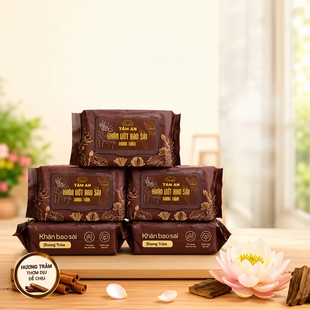 Khăn Ướt Lau Bàn Thờ Bao Sái Tâm An Hương Tràm 32 Tờ Mềm Mại Vệ Sinh Bàn Thờ Đồ Thờ Cúng Tiện Lợi (7)