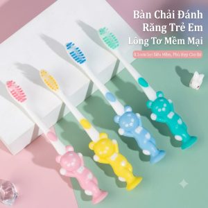 Set 4 Bàn Chải Đánh Răng Cho Bé Hình Gấu (3)